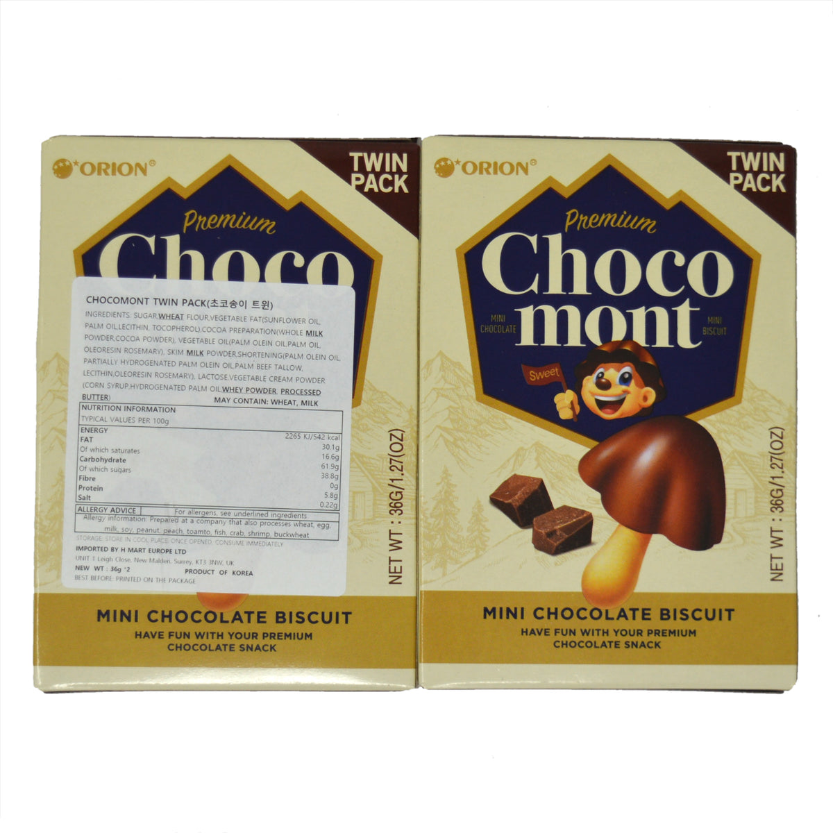 Orion Choco Boy Twin Pack 72g *Best Before Date: 23/10/2026
