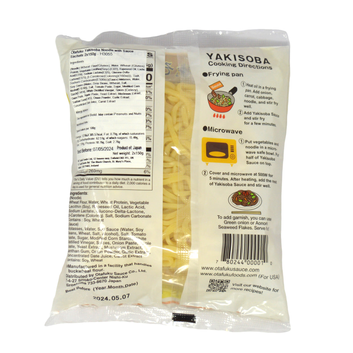 Otafuku Yakisoba Noodle with Sauce Sachets 2x150g *Best Before Date: 01/12/2026