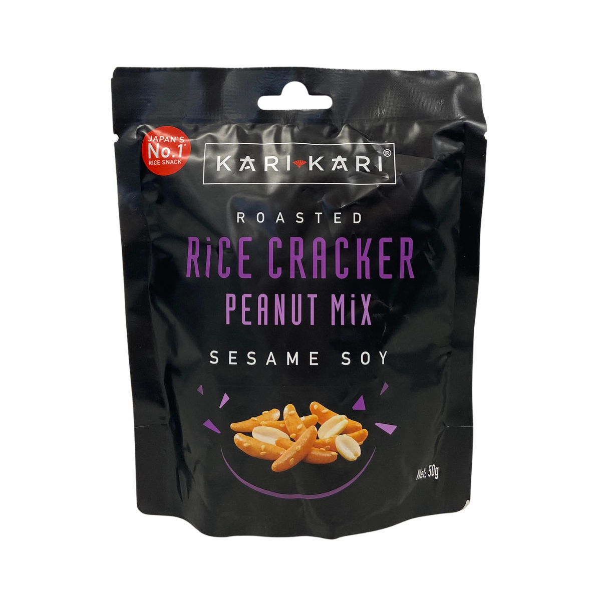 KARI KARI Rice Crackers & Peanuts Sesame Soy 50g *Best Before Date: 19/11/2026