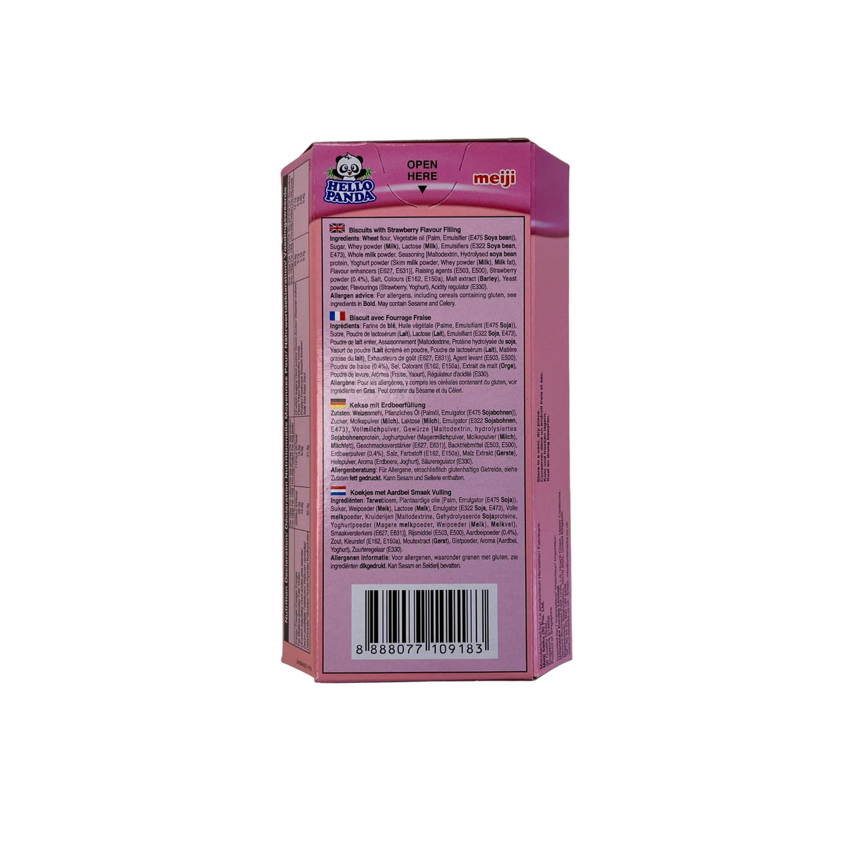 Meiji Hello Panda Strawberry Filling Biscuits 50g