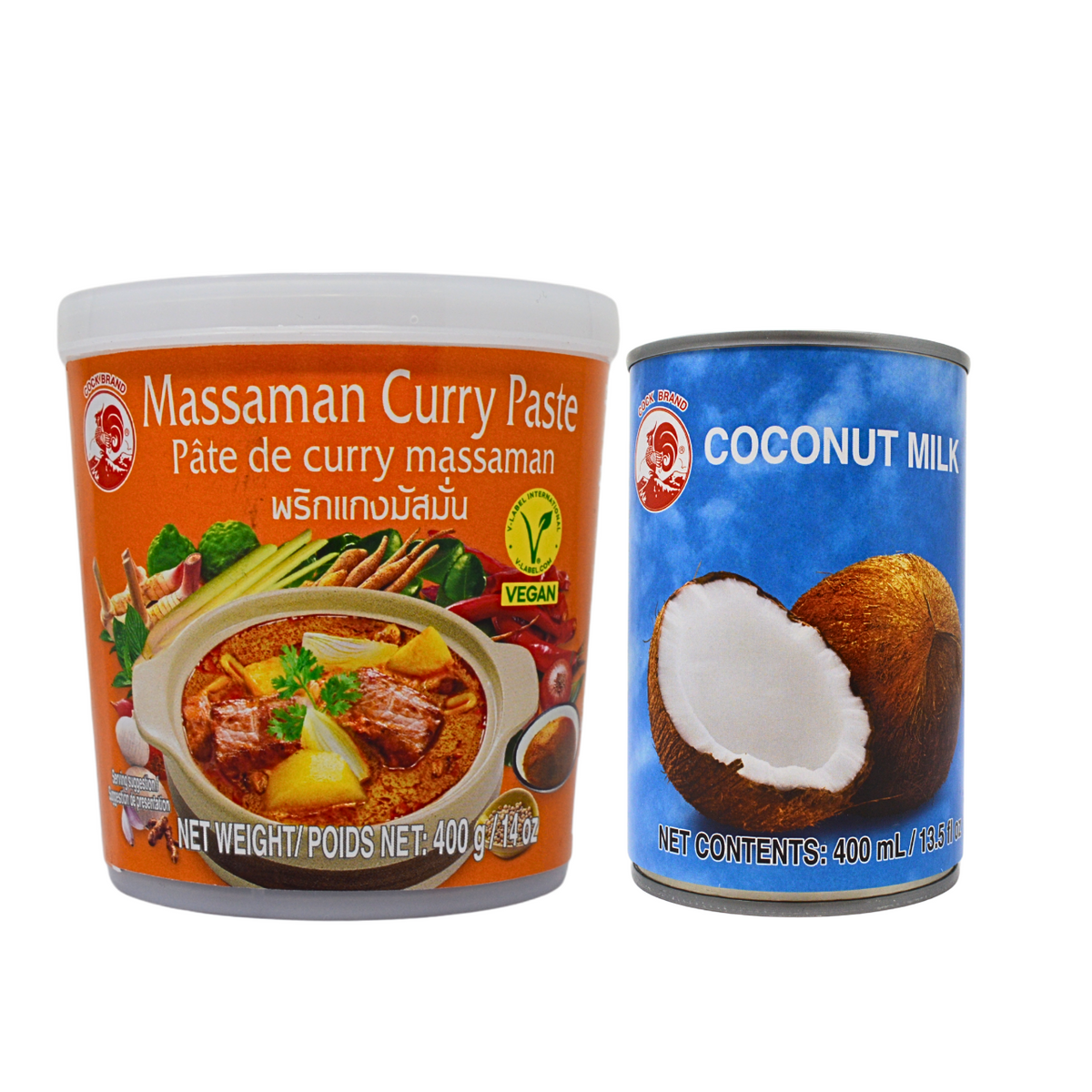【Bundle】Cock Massaman Curry Set (Paste + Coconut Milk)