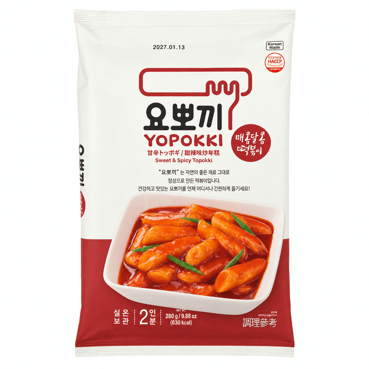 Yopokki Sweet & Spicy Toppoki 260g  *Best Before Date: 13/01/2027