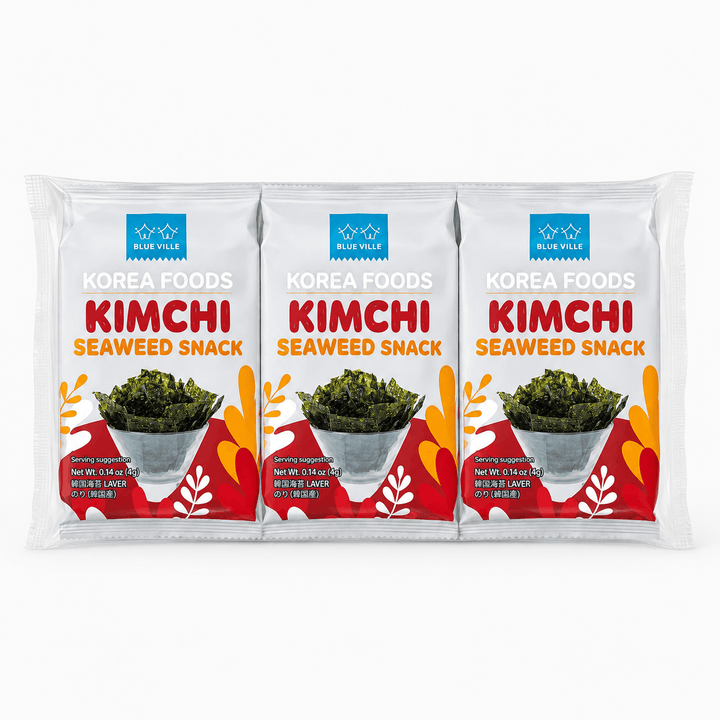 Blueville Kimchi Seaweed Snack 3x4g  *Best Before Date: 11/01/2027