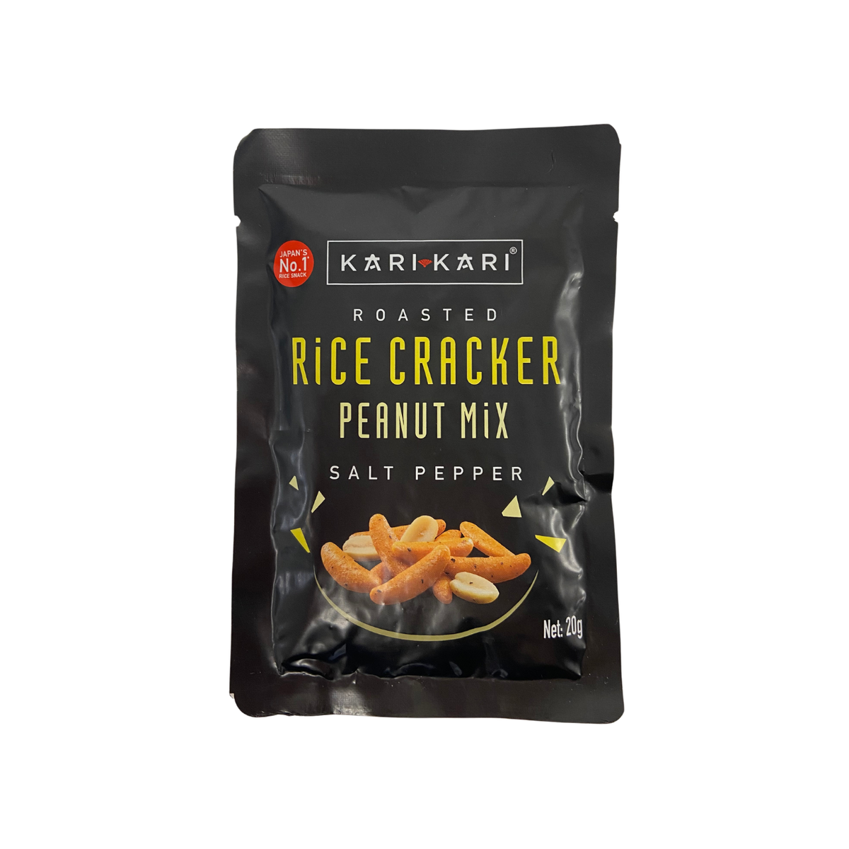 KARI KARI Rice Crackers & Peanuts Salt Pepper 20g  *Best Before Date: 18/11/2026