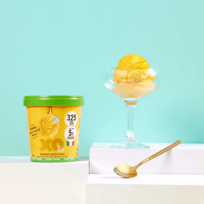 XO-Ice Mango Gelato with Salted Coconut (Plant Based) 473ml
