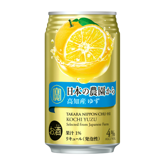 Takara Nippon Chu-Hi Kochi Yuzu Flavour Chu-Hi (Shochu Highball) 350ml 4%  ＊賞味期限：2026年12月31日
