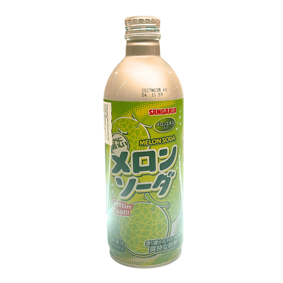 サンガリア ラムボトル メロンソーダ 500ml