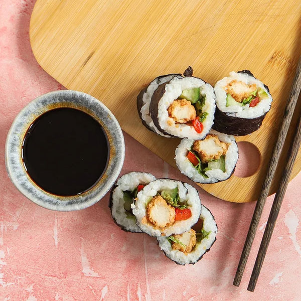 Japanese Vegan Maki Sushi Recipe with Crispy Tofu and Vegetables