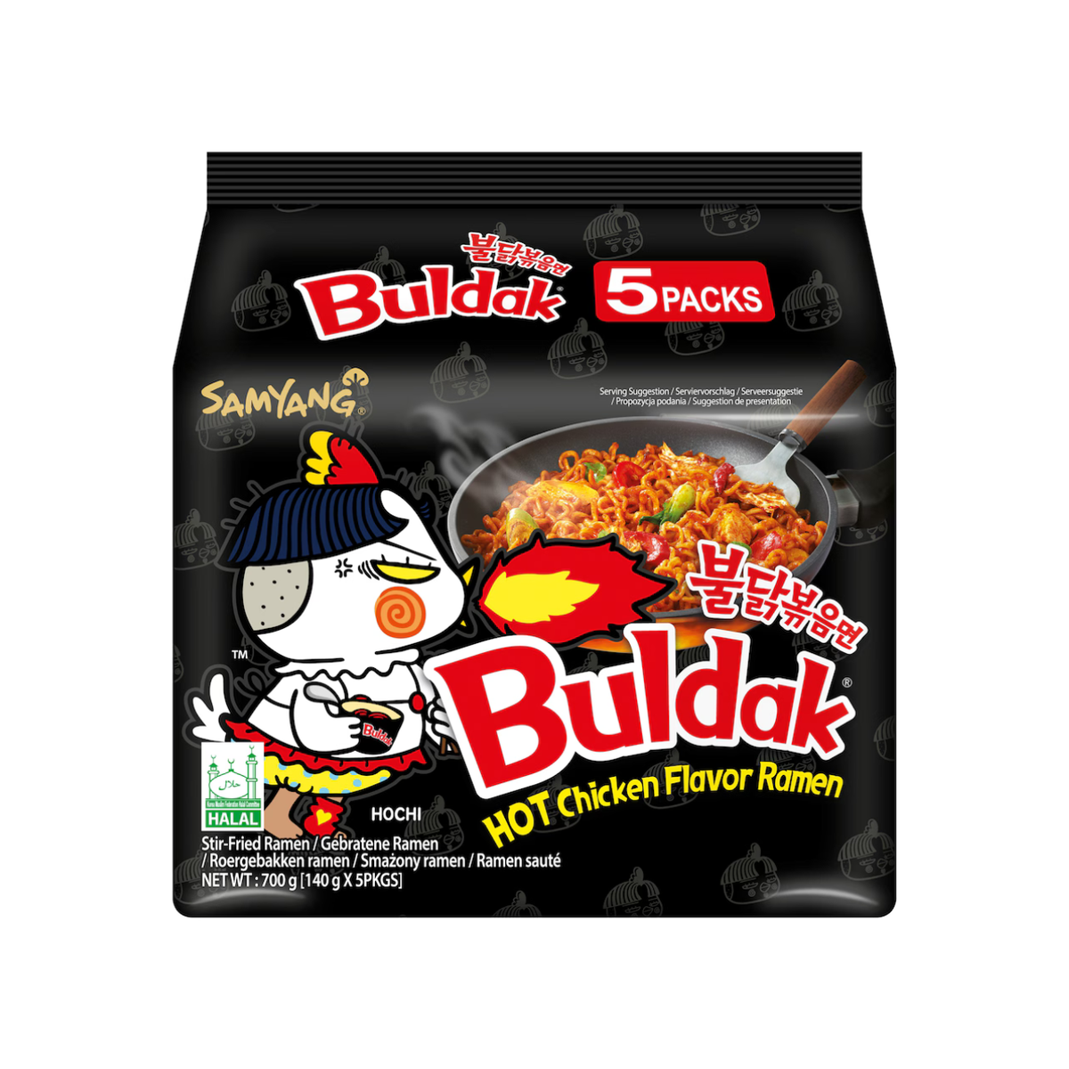Samyang Buldak Hot Chicken Ramen Original 5x140g  *Best Before Date: 14/12/2026