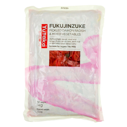 Yutaka Fukujinzuke No MSG Pickled Daikon Radish & Mixd Vegetables 1kg