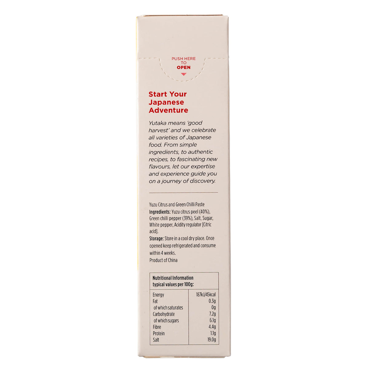 Yutaka Yuzu kosho - Yuzu Chilli Citrus Paste 38g *Best Before Date: 16/01/2027