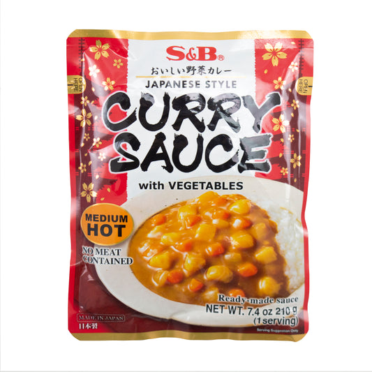 S&B Curry Sauce with Vegetables Medium Hot 210g *Best Before Date: 01/11/2026