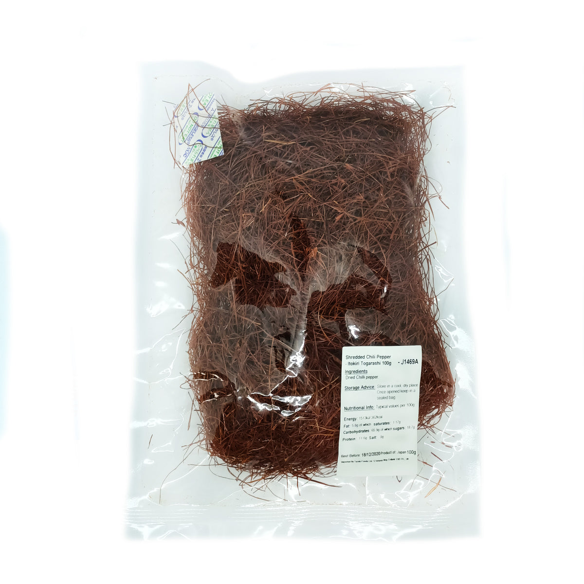 甘利庚申 細切り唐辛子 糸切唐辛子 100g ＊賞味期限：
25/01/2027