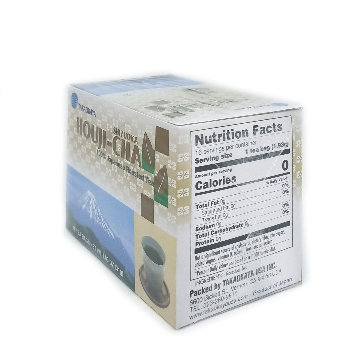 Takaokaya Houjicha Teabags - Roasted Green Tea 16pc  *Best Before Date: 08/01/2027