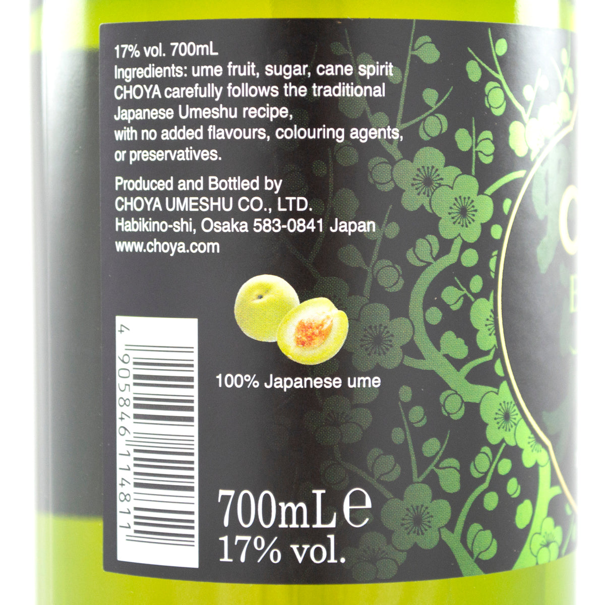 The CHOYA Extra Years Umeshu (Plum Wine) 700ml 17％