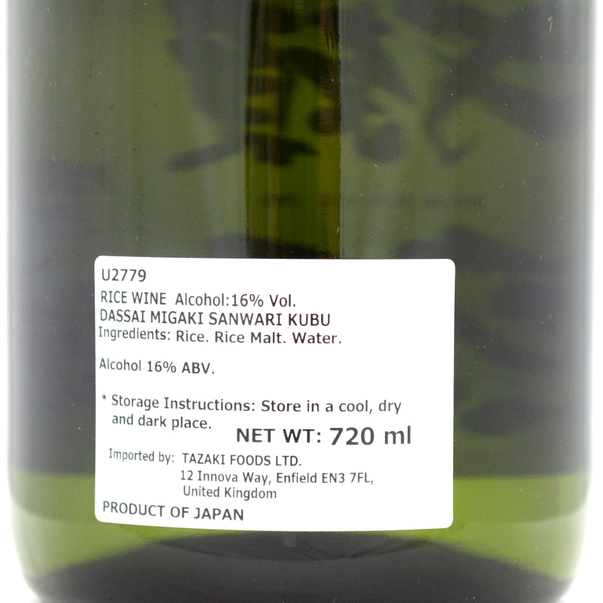 Dassai 39 Junmai Daiginjo Sake 720ml 16%